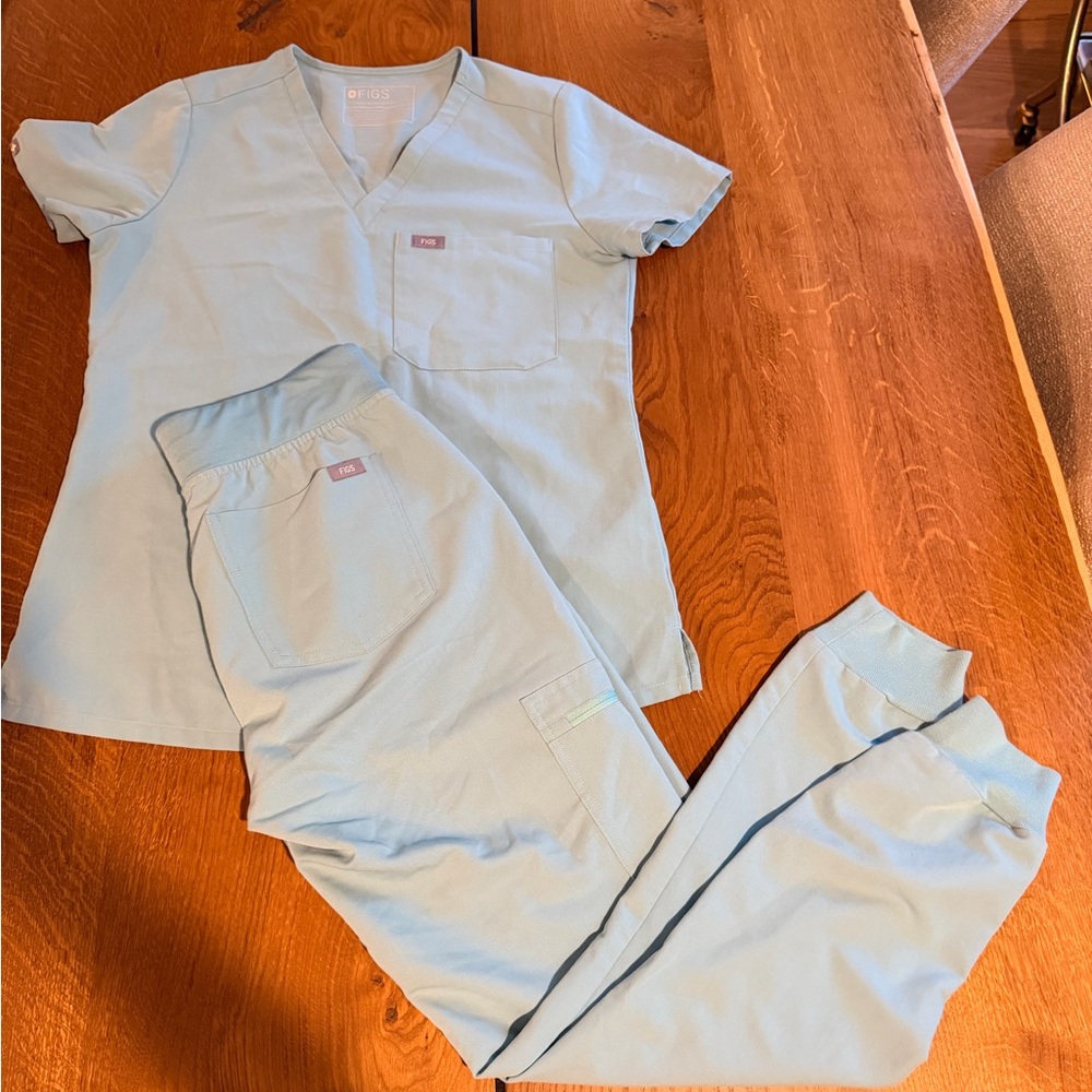 Figs scrub set, size XS in Seaglass